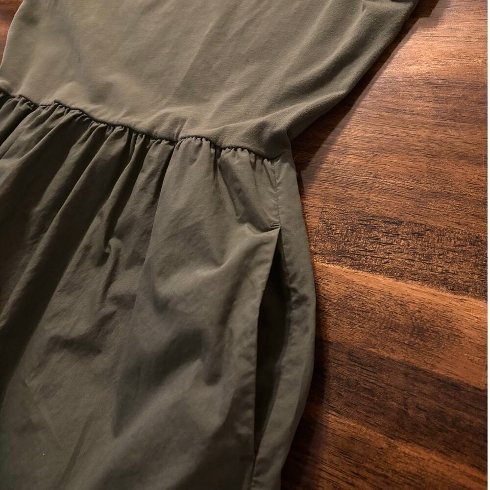 J Crew Women's Small Dress Midi Mixy Cotton Short Sleeve Pockets A Line - Picture 3 of 10
